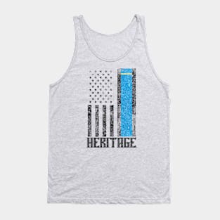 Aruba Hispanic Heritage destressed flag Tank Top